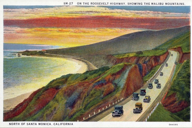 A paved Roosevelt Highway (later renamedPacific Coast Highway) offered ease of access by automobiles through the Malibu coast.