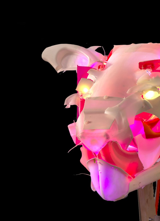 Panthera Atrox sculture in progress by artist Cynthia Minet