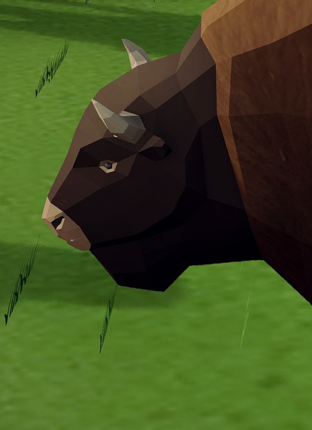 Low Poly Bison Enviro