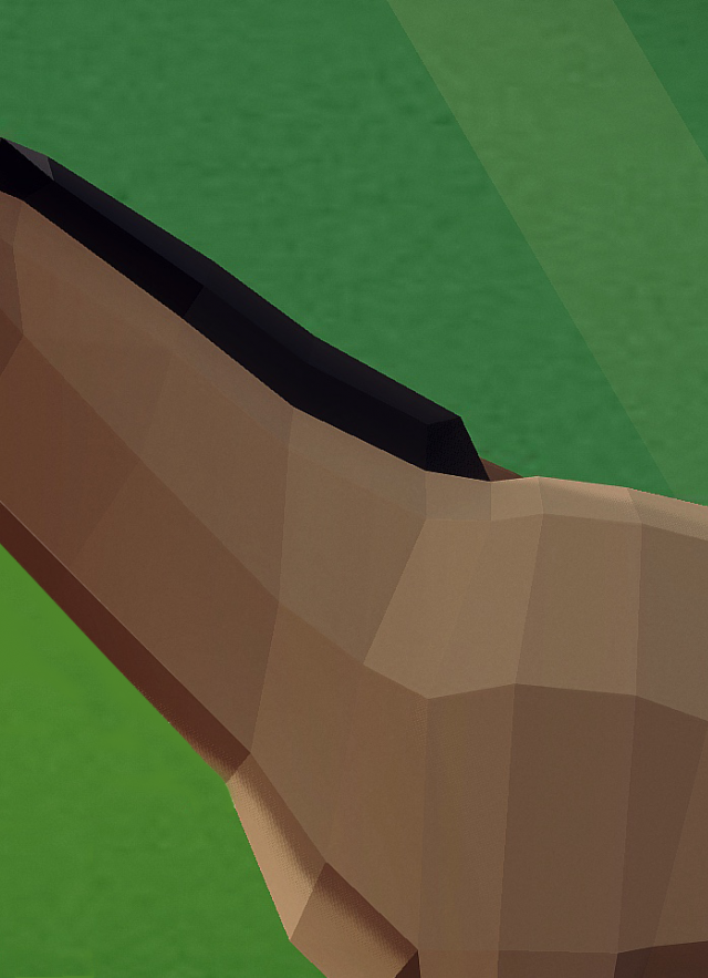 low poly western horse for header