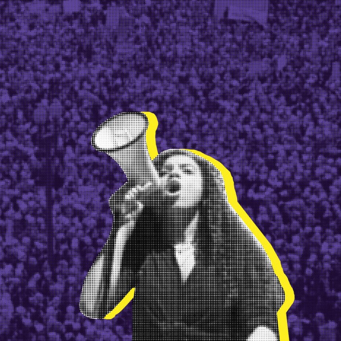 Rise Up L.A. artwork showing protester