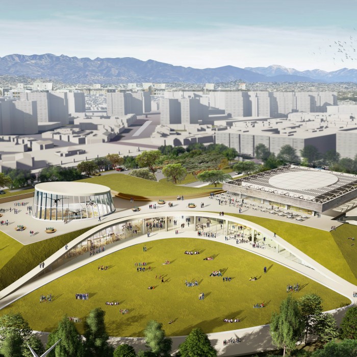 La Brea Tar Pits Reimagining Central Lawn Rendering 