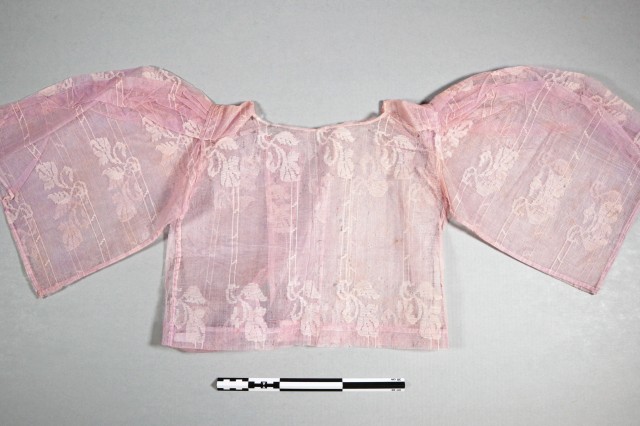 Anthro - Philippine Jusi Cloth: Pink pina fiber blouse, c. 1918