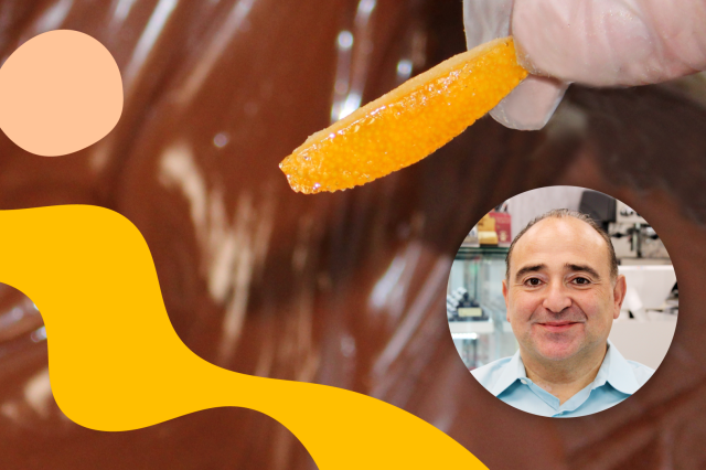 composite image of orange peel and Joe