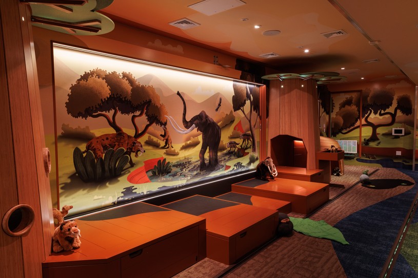 Interior of the new Tar Pits Mobile Museum