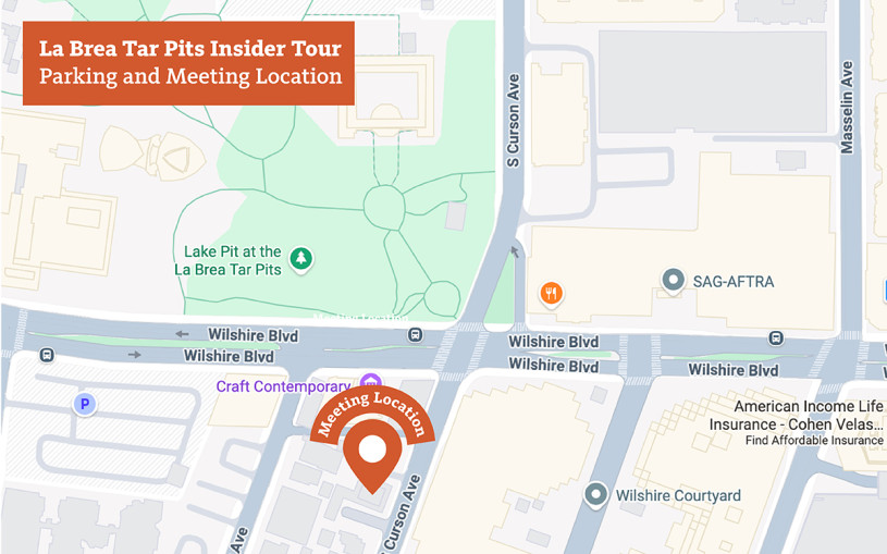 Map with orange title box and location markers