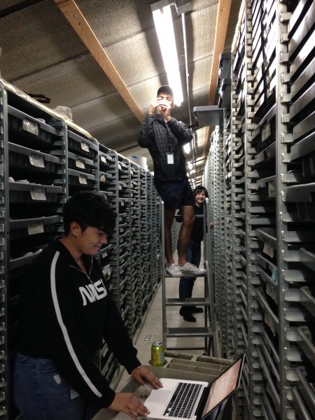 Paleo prep students hard at work at LBTP Shelves